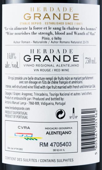 2015 Herdade Grande red