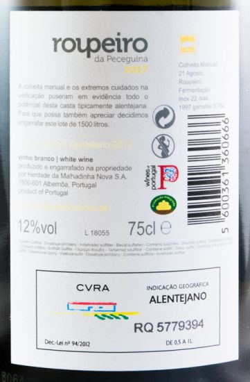2017 Monte da Peceguina Roupeiro white