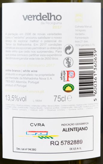 2017 Monte da Peceguina Verdelho white