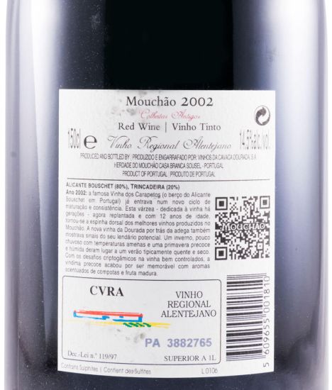 2002 Mouchão Colheitas Antigas tinto 1,5L