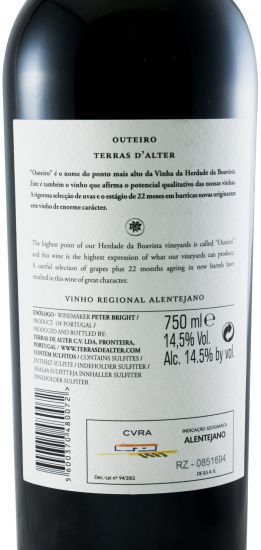 2014 Terras D'Alter Outeiro tinto