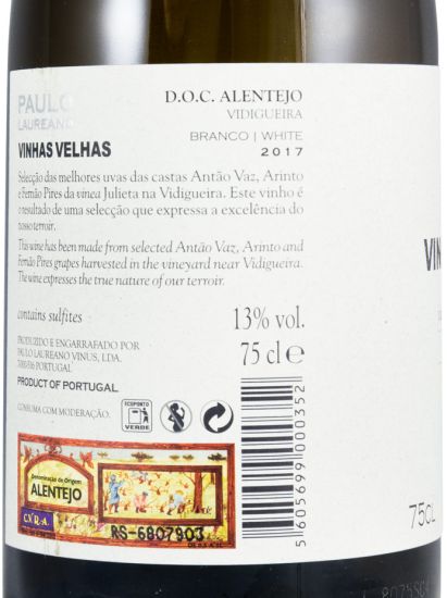 2017 Paulo Laureano Vinhas Velhas branco