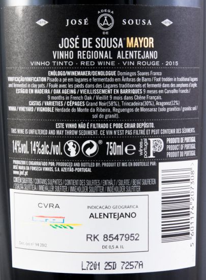 2015 José Maria da Fonseca José de Sousa Mayor red