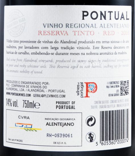 2016 Pontual Reserva red