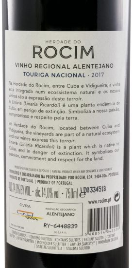 2017 Herdade do Rocim Touriga Nacional red