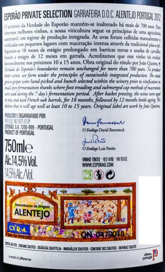 2012 Esporão Private Selection red