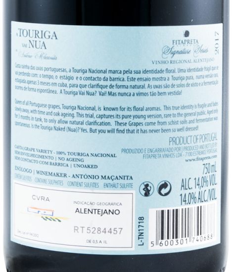 2017 António Maçanita A Touriga Vai Nua tinto