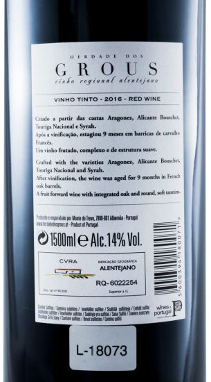 2017 Herdade dos Grous tinto 1,5L