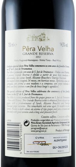 2012 Pêra Velha Grande Reserva red