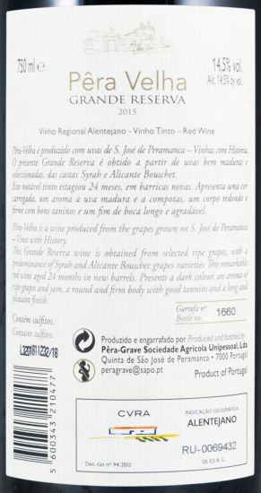 2015 Pêra Velha Grande Reserva tinto