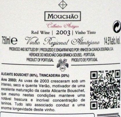 2003 Mouchao Colheitas Antigas tinto
