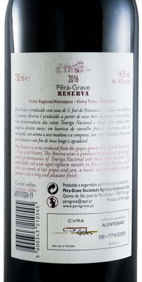 2016 Pêra-Grave Reserva tinto