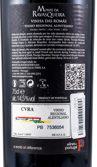 2010 Monte da Ravasqueira Vinha das Romãs tinto