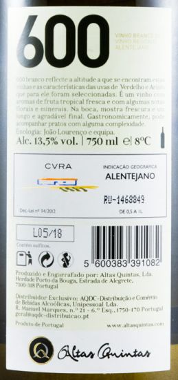 2017 Altas Quintas 600 branco