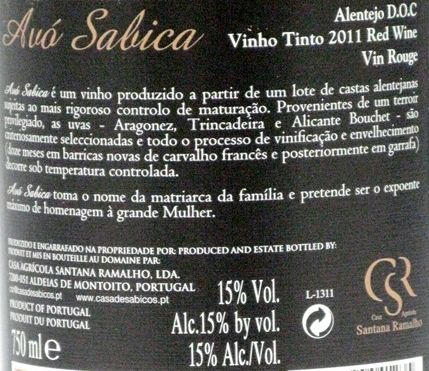 2011 Avó Sabica red
