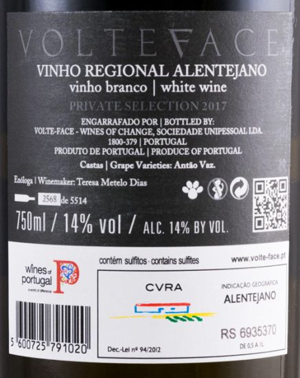 2017 Volteface Reserva white