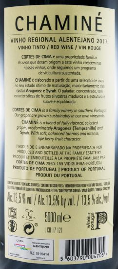 2017 Cortes de Cima Chaminé red 5L