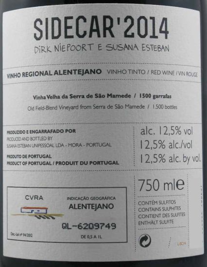 2014 Sidecar Susana Esteban & Dirk Niepoort red