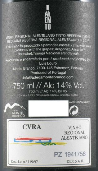 2012 Alento Reserva red