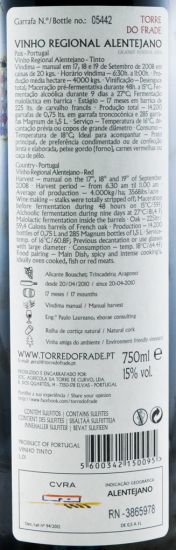 2008 Torre do Frade Reserva red