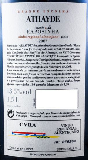 2007 Athayde Grande Escolha tinto 1,5L