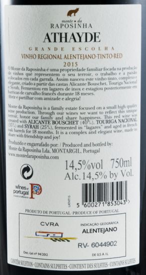 2015 Athayde Grande Escolha tinto
