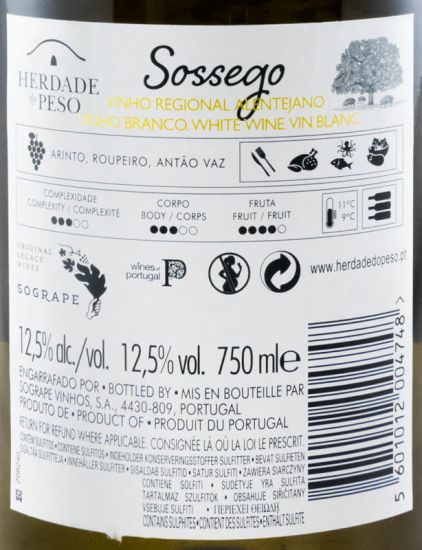 2018 Herdade do Peso Sossego white