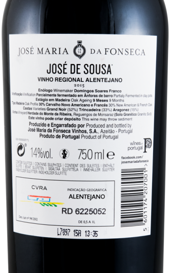 2015 José Maria da Fonseca José de Sousa red