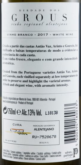 2017 Herdade dos Grous branco