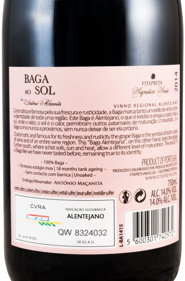 2014 António Maçanita Baga ao Sol tinto