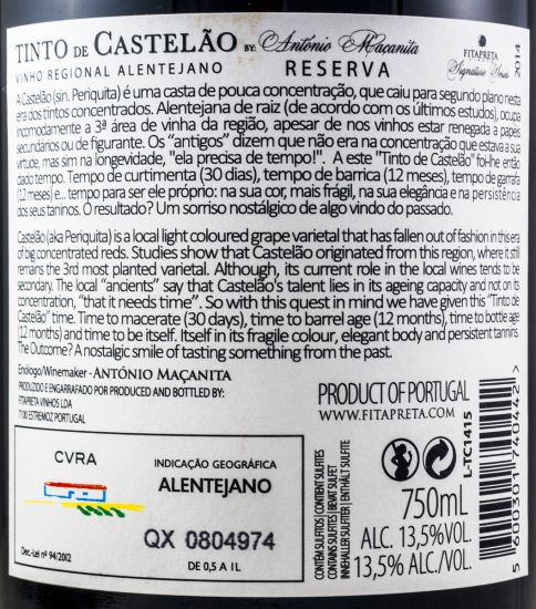 2014 Castelão Reserva by António Maçanita red
