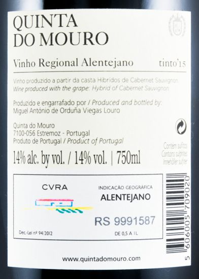 2015 Quinta do Mouro Vinha do Malhó tinto