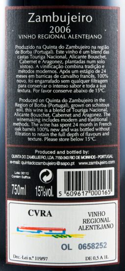 2006 Zambujeiro tinto