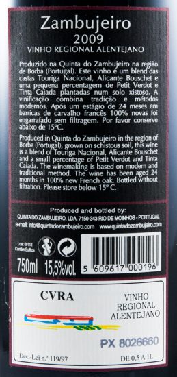 2009 Zambujeiro tinto
