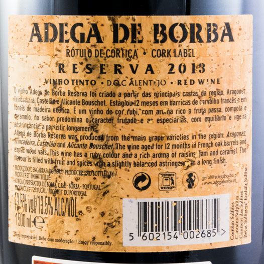 2013 Borba Reserva red 1.5L (cork label)