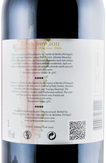 2011 Zambujeiro tinto 3L
