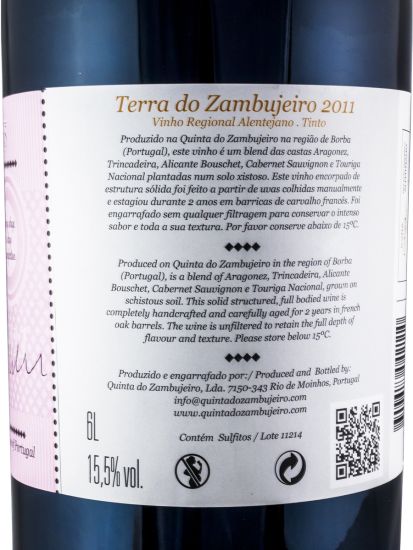 2011 Terra do Zambujeiro tinto 6L