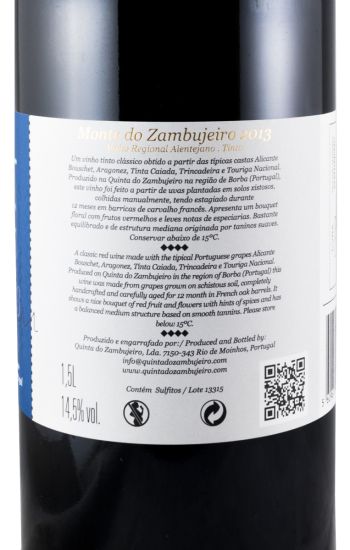2013 Monte do Zambujeiro red 1.5L