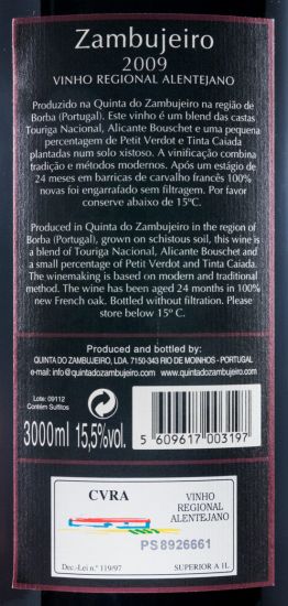 2009 Zambujeiro red 3L