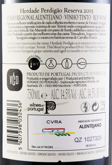 2015 Herdade do Perdigão Reserva tinto