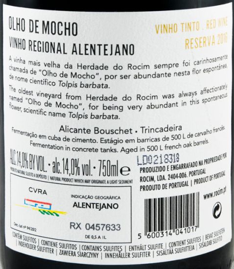 2016 Olho de Mocho Reserva red
