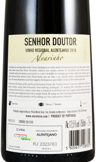 2016 Senhor Doutor Alvarinho white