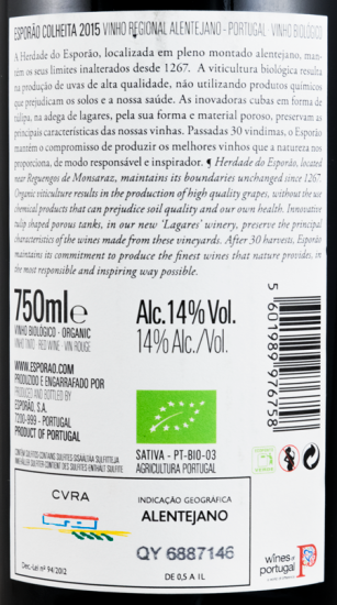 2015 Esporão Colheita organic red