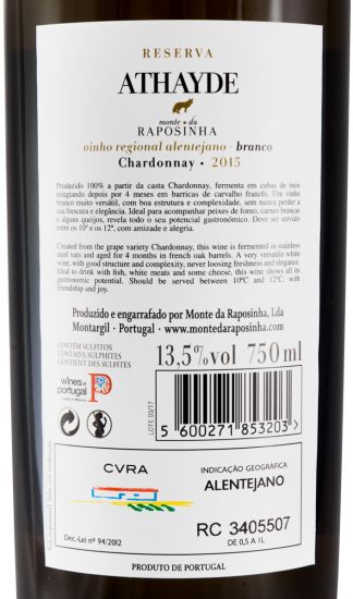 2015 Athayde Reserva branco