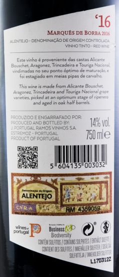 2016 João Portugal Ramos Marquês de Borba tinto