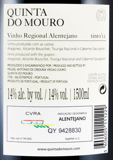 2011 Quinta do Mouro red 1.5L