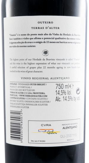 2013 Terras D'Alter Outeiro red