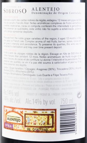 2015 Herdade do Sobroso red