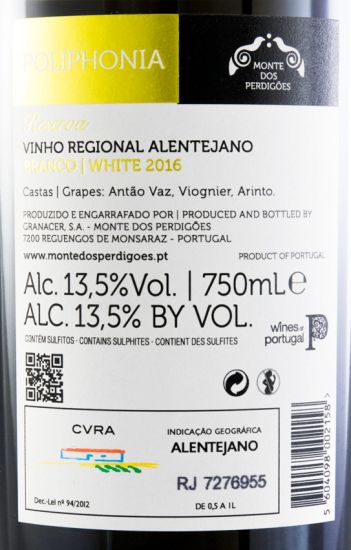 2016 Poliphonia Reserva white