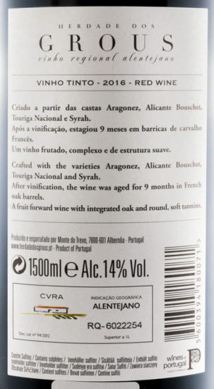 2016 Herdade dos Grous red